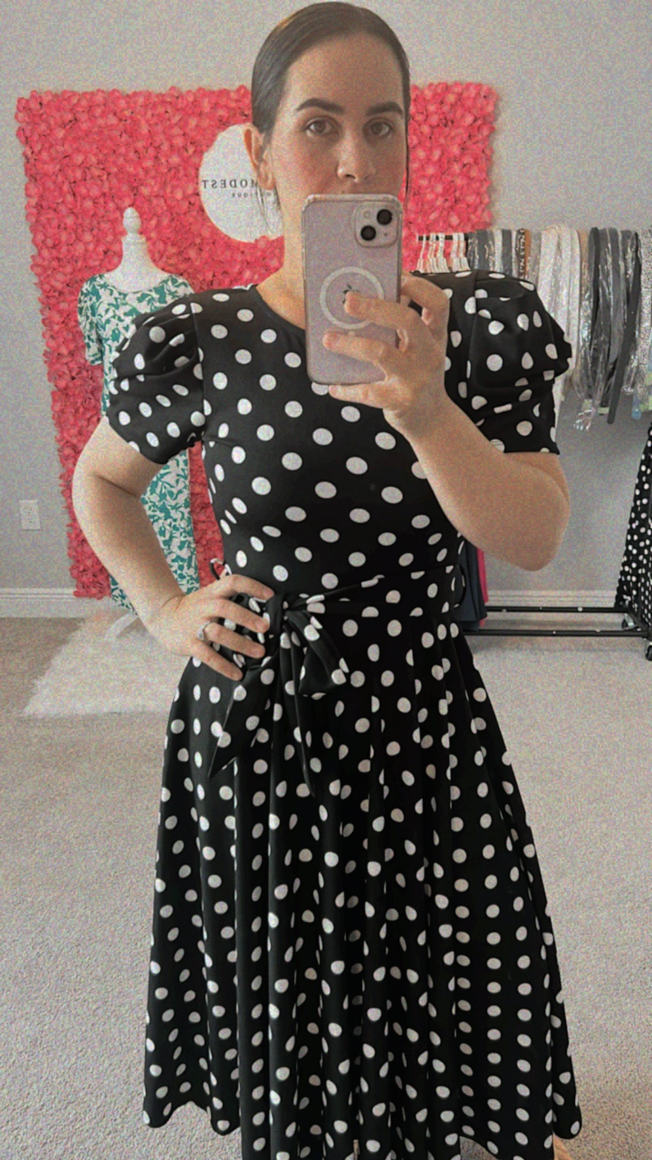 Polka Dot Midi Dress