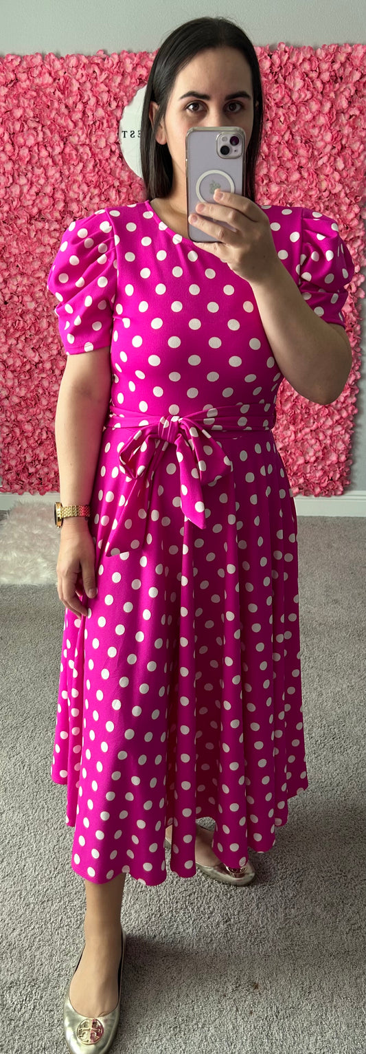 Polka Dot Midi Dress